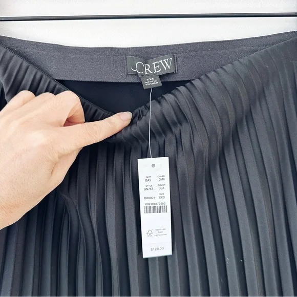 J.Crew Pleated Midi Skirt Black - Picture 5 of 6